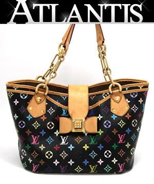 Louis Vuitton Annie Handbag Tote Bag Multicolor Black